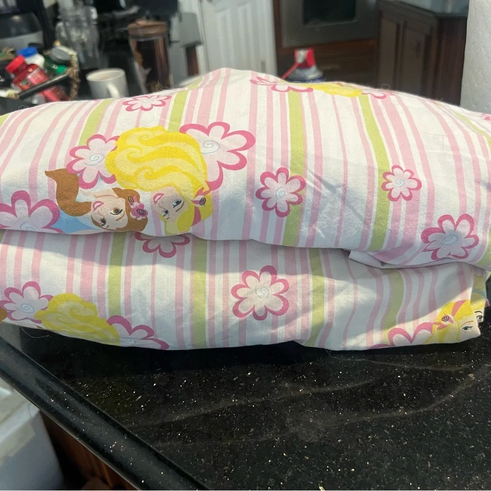 Vintage Standard  three Princess Characters Kids' Sheet Set  Disney rare
